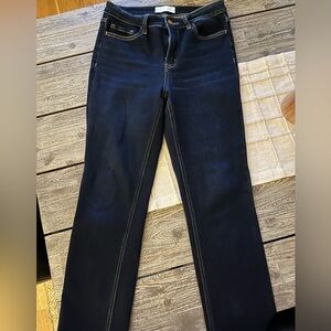 VERVET dark indigo stretch slim jeans. Size 28.